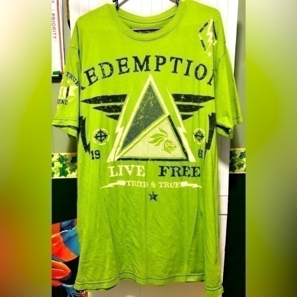 🚦Raw State Premium Green Cotton Redemption T-shirt